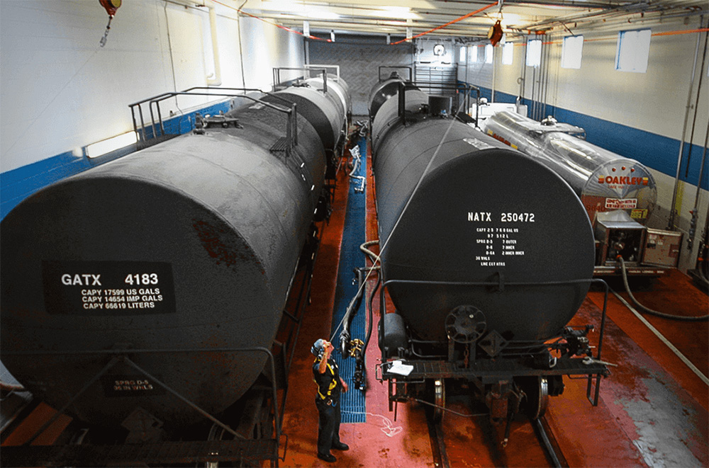 lifeline cable fall protection railcar tanker facility