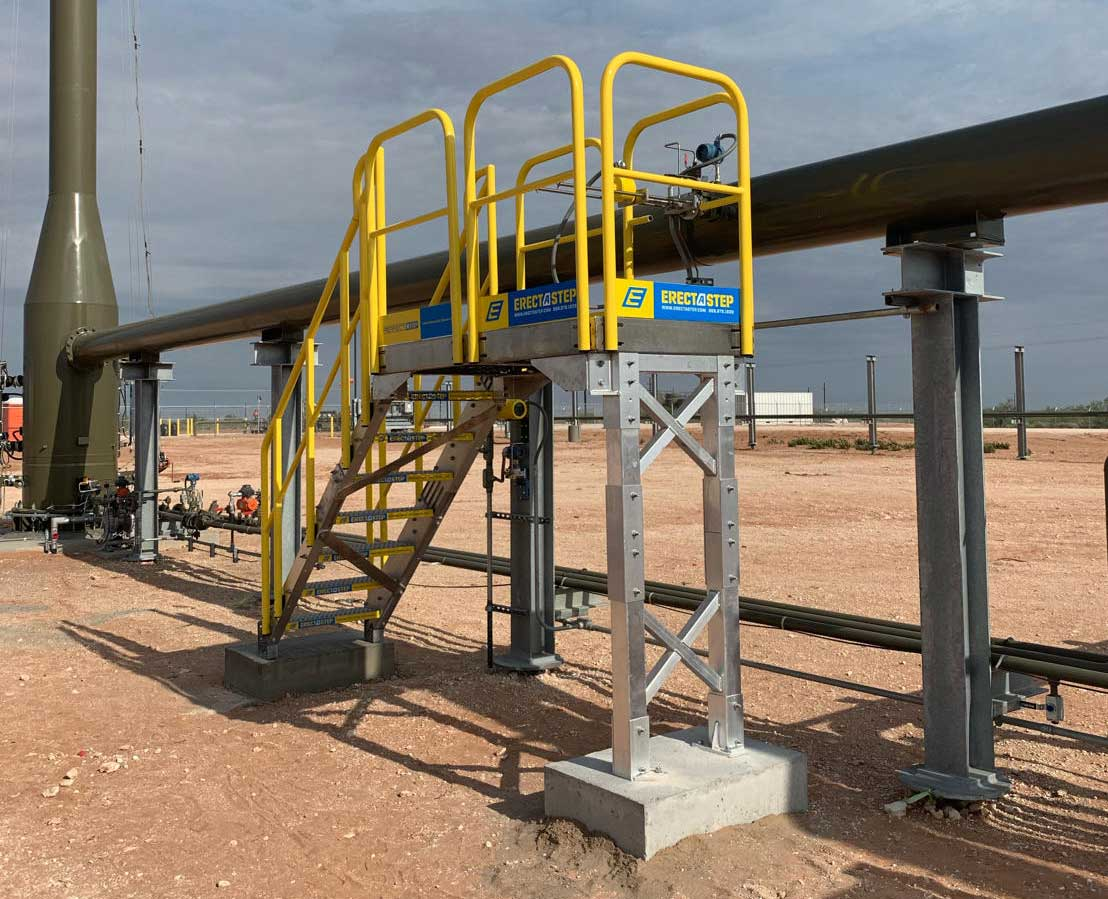 10-step-Valve-Access-Metal-Stair-Platform