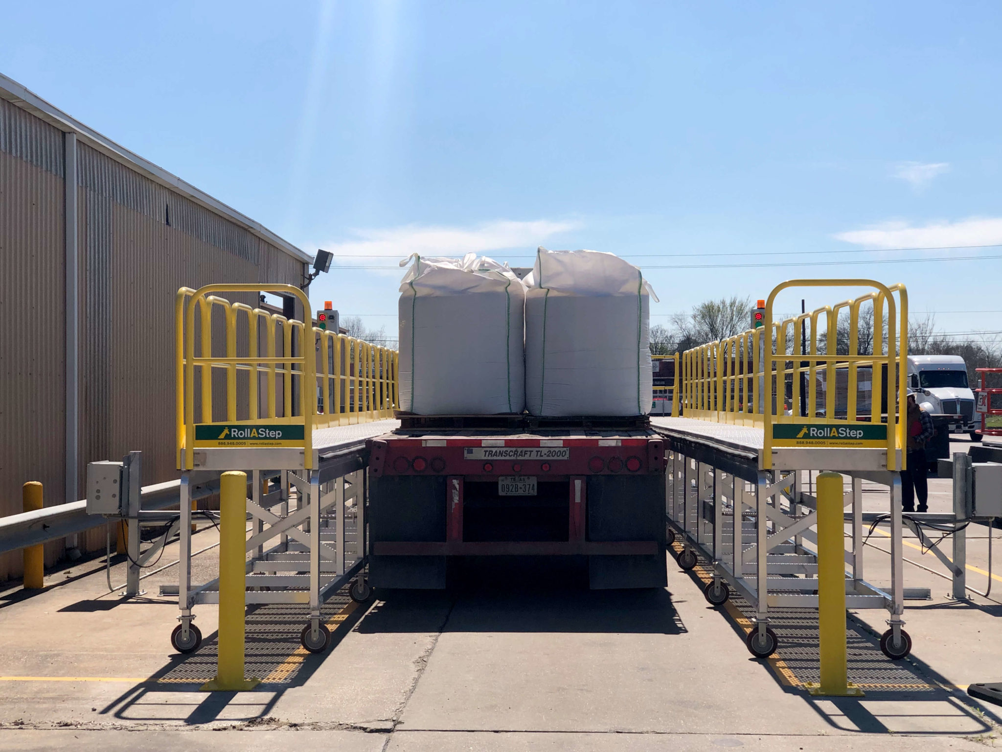 hydraulic powered flatbed loading Coastal Chemical