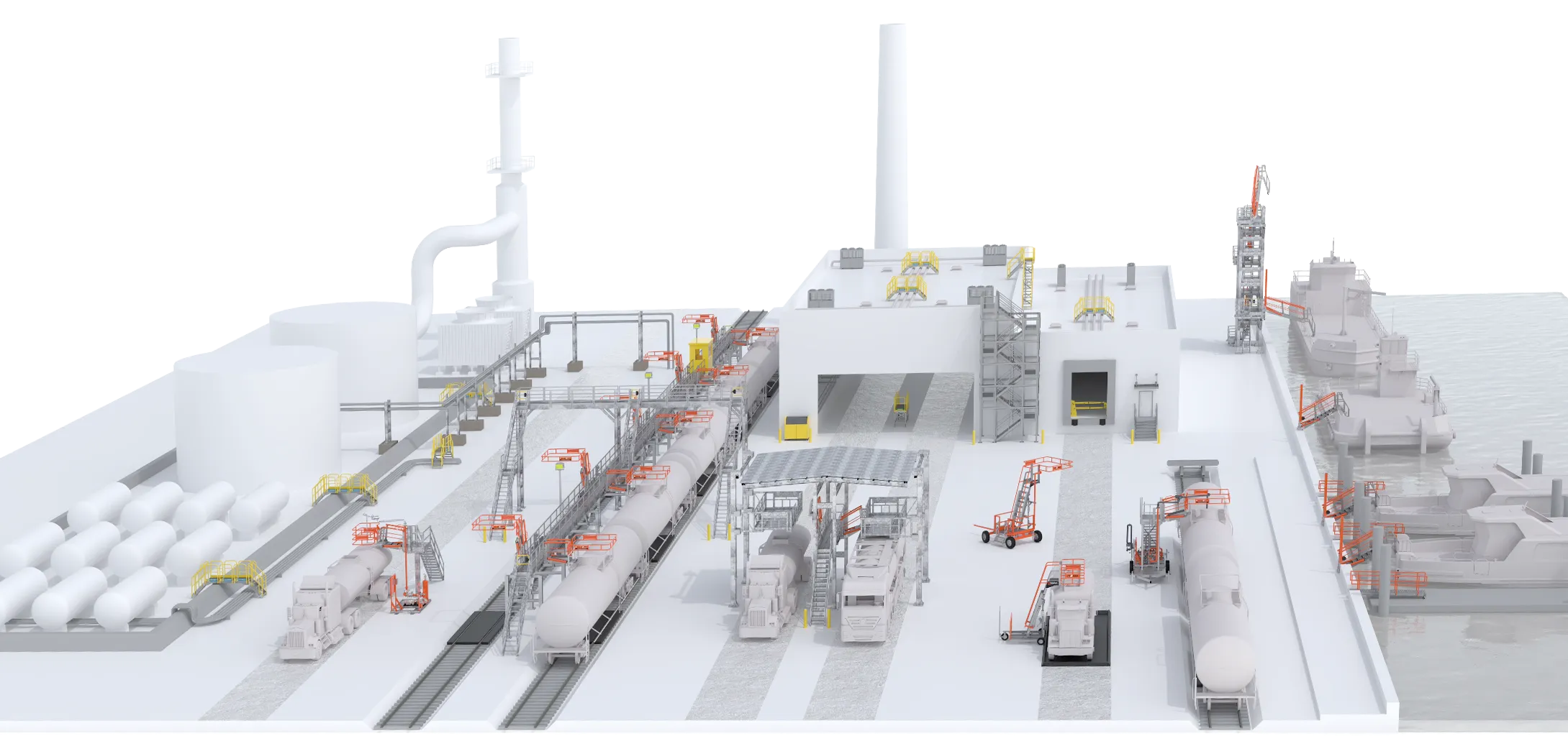 Full Facility Refinery Terminal Render