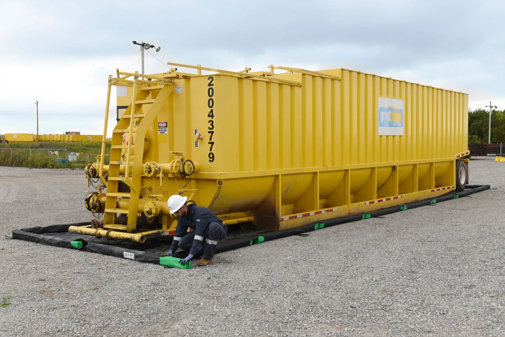 Frac Tank Spill Containment Installation
