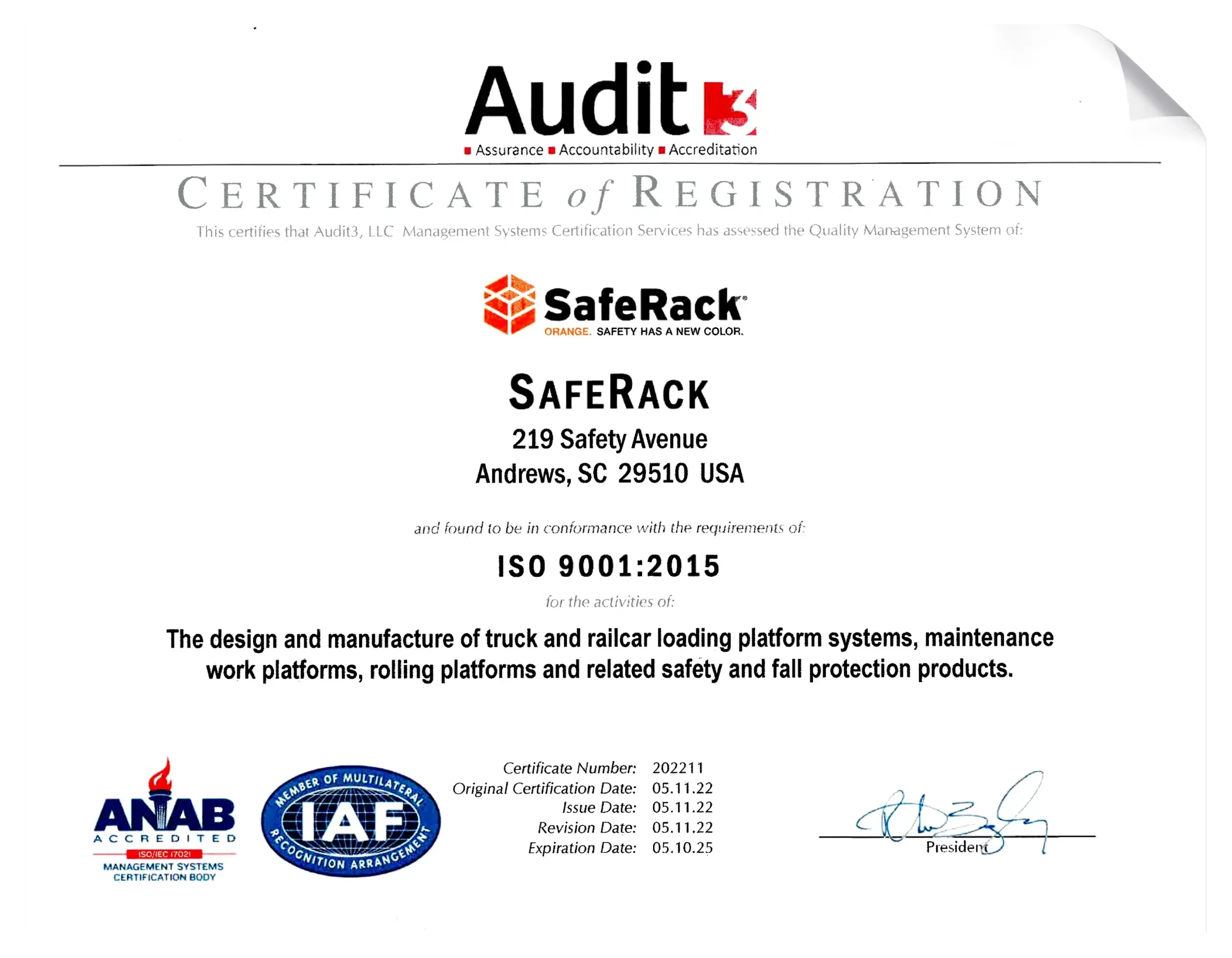 ISO Quality Management Certification