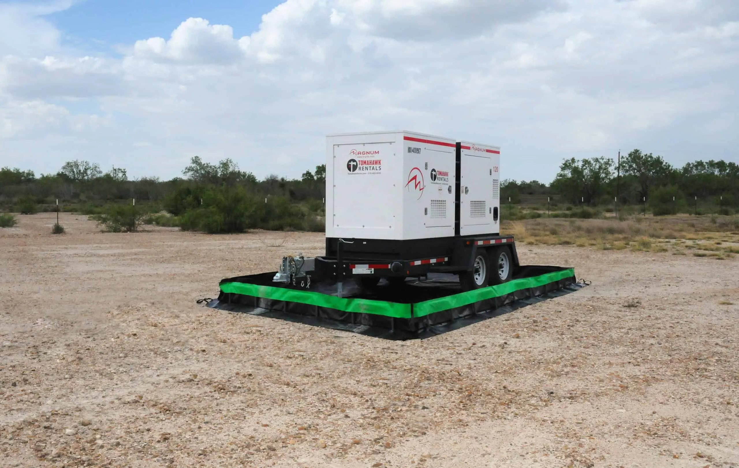 Collapsible w generator spill berm
