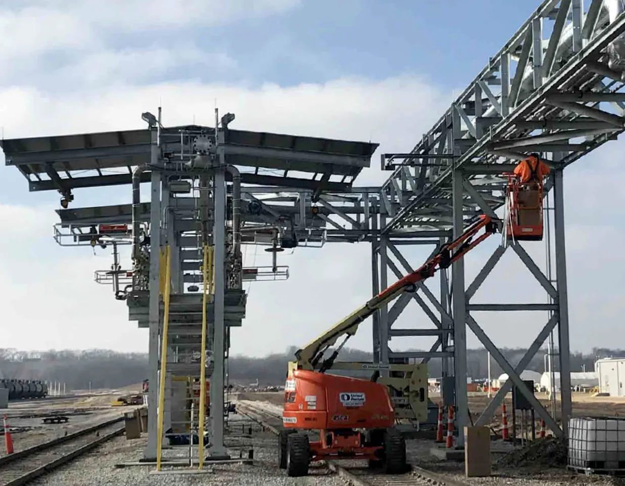 IFCo piperack loading platform during construction
