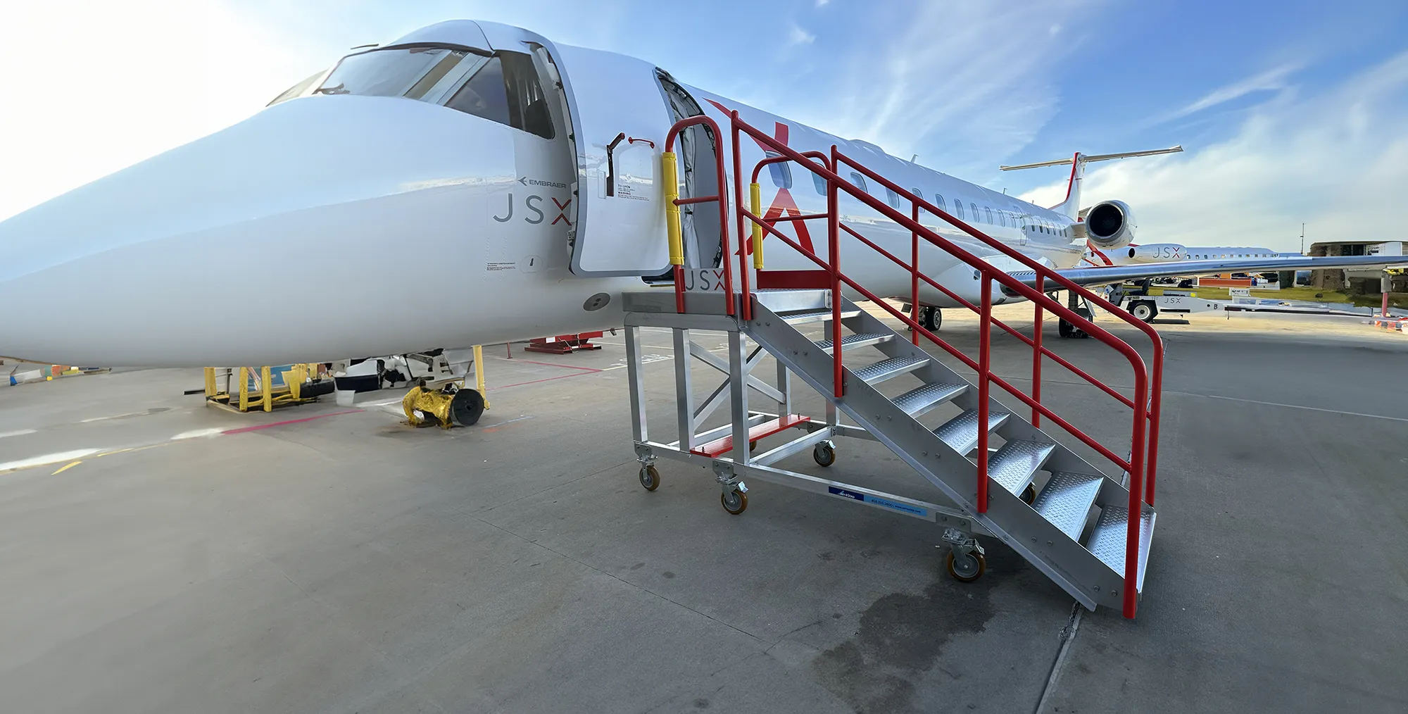 JSX aerostep Access stair in use