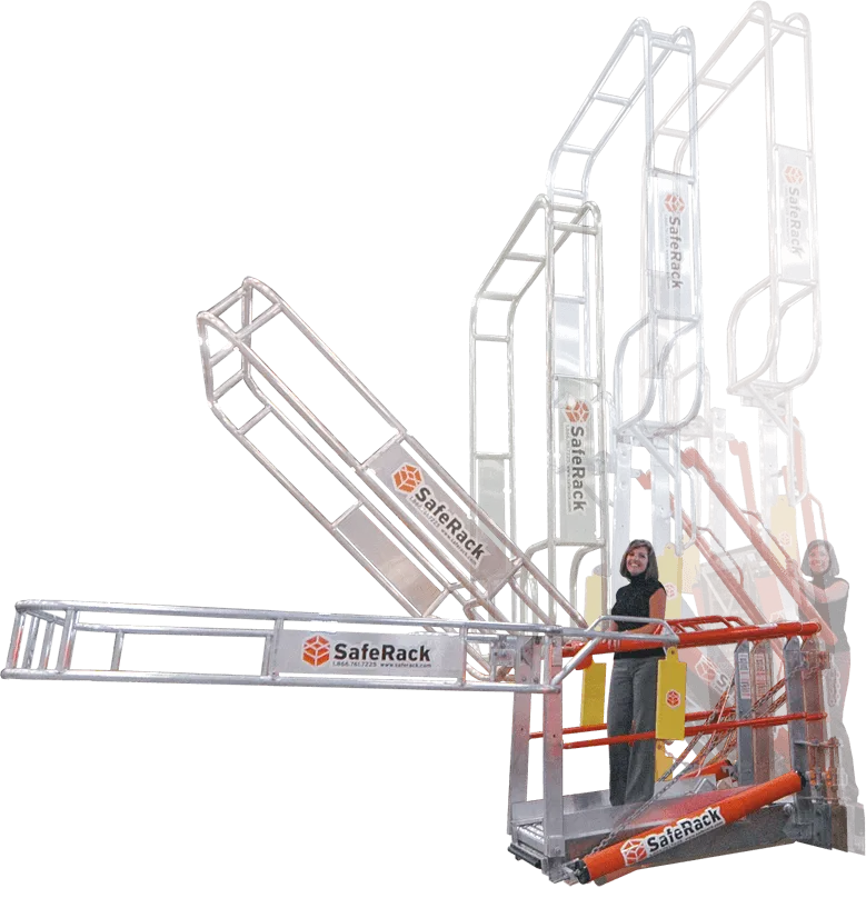 Metal-Gangway-With-Fall-Protection-For-Rail
