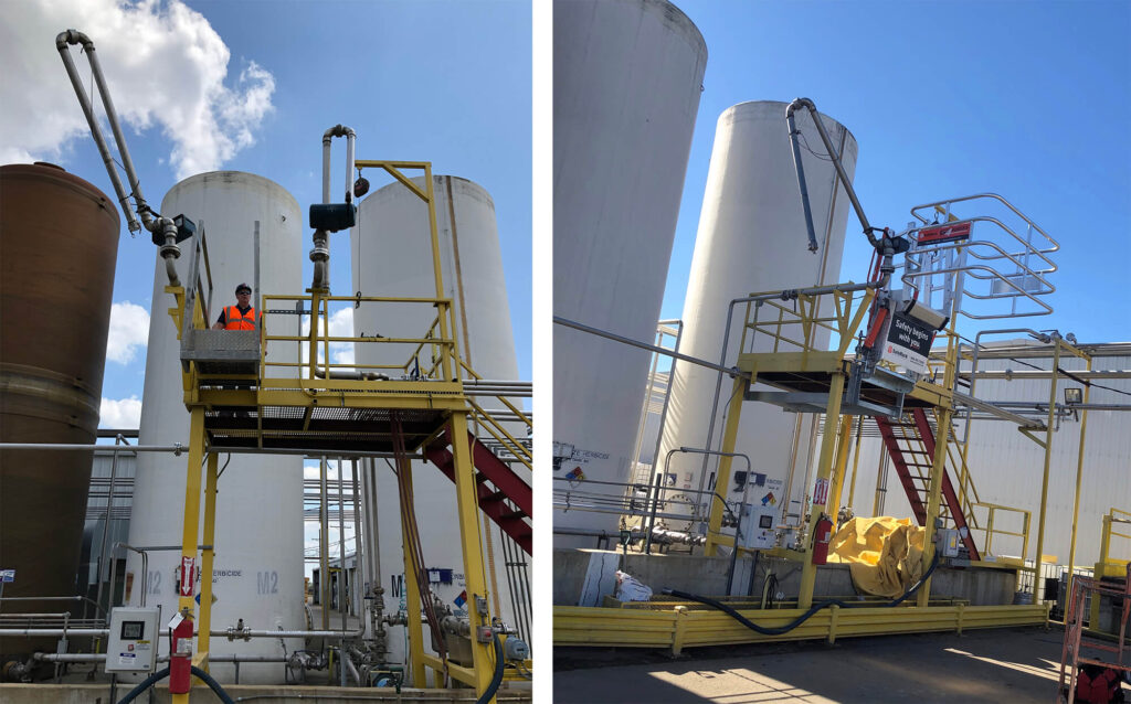 Nutrien Ag herbicide loading platform