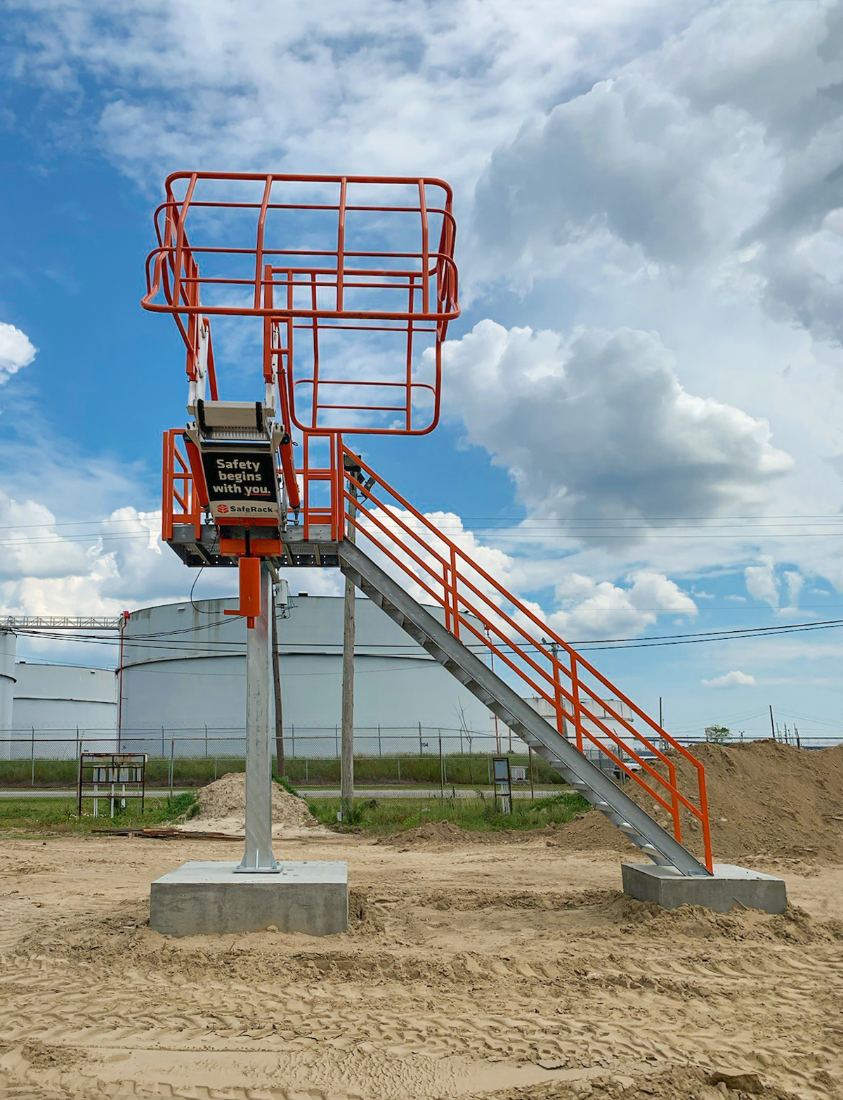 Offset Truck Loading Cement Gangway