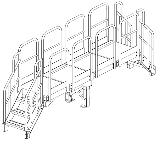 Public transportation access platform drawing