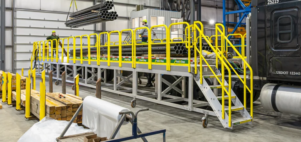 Rolla Step Mp Series Flatbed Fall Protection Truck Pipe Loading Tarping