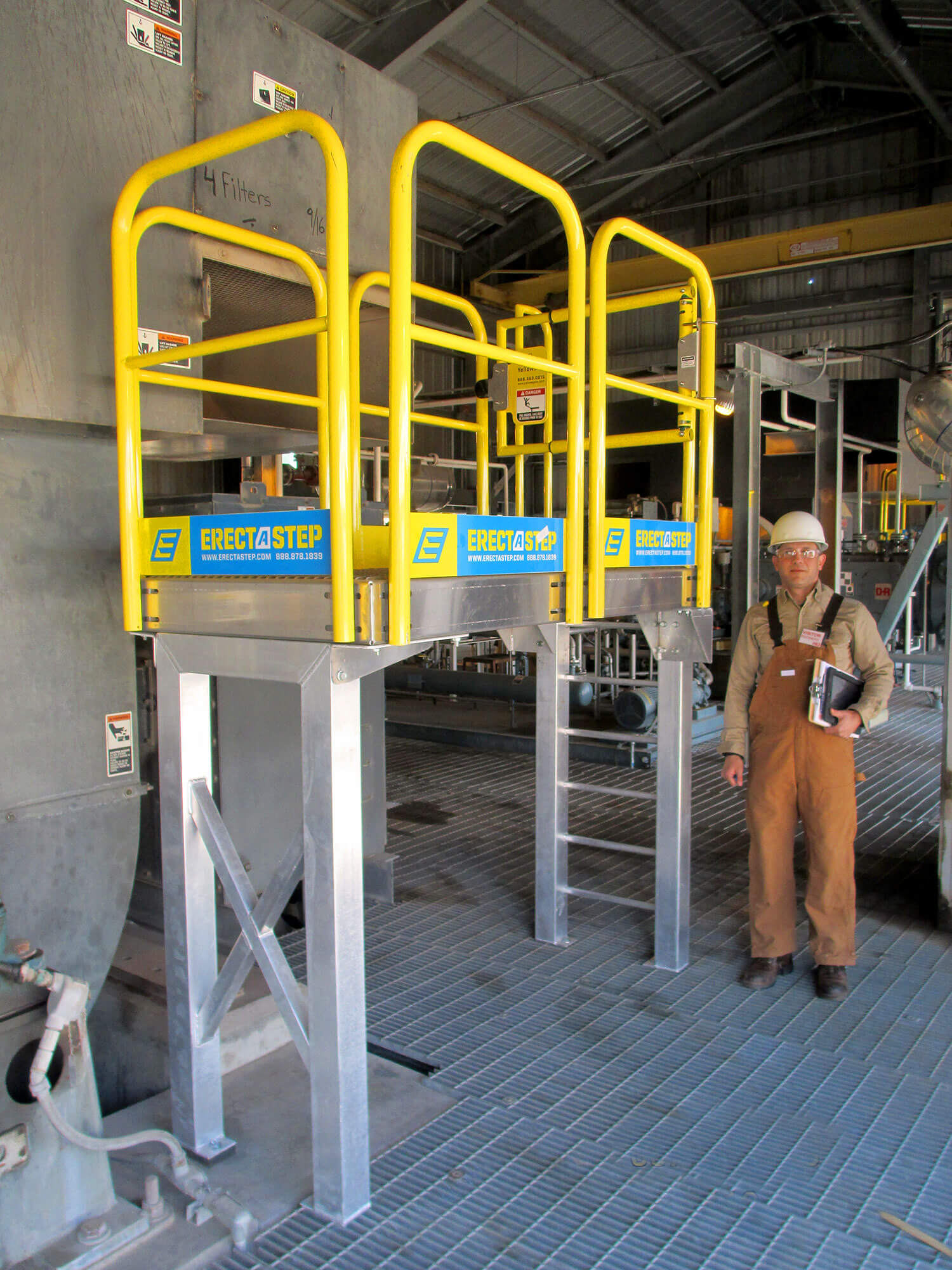 Equipment access platform for industrial manufacturing