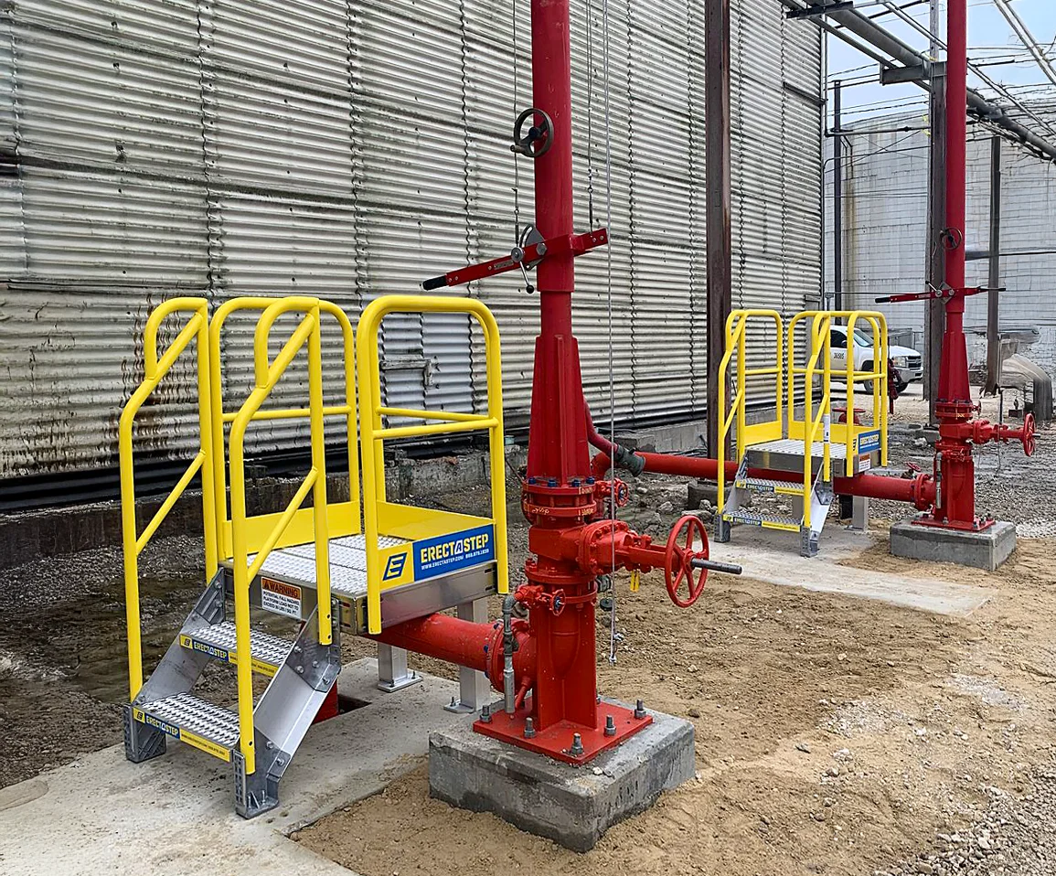 ErectaStep Stairs for Fire Suppression Riser Valve Access