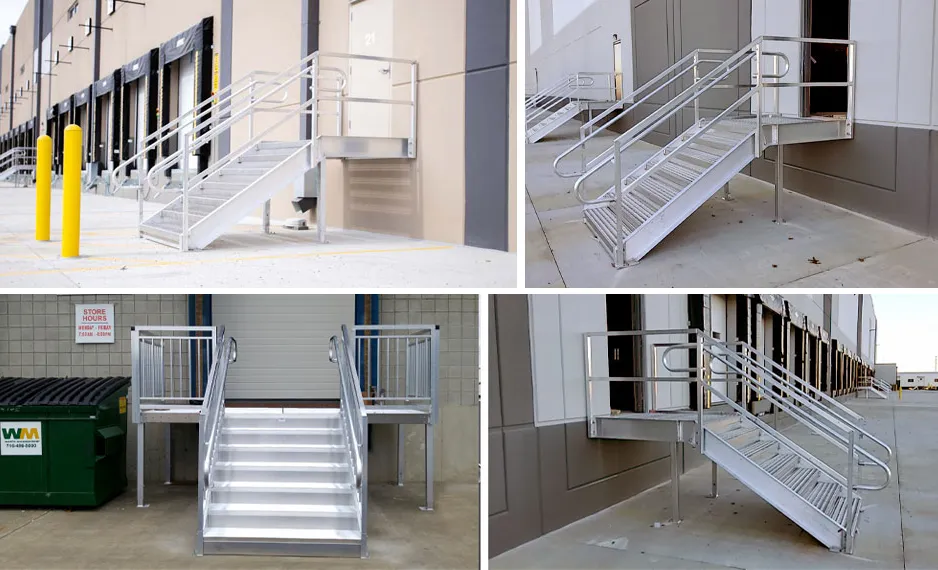 loading dock stair installation - SafeRack