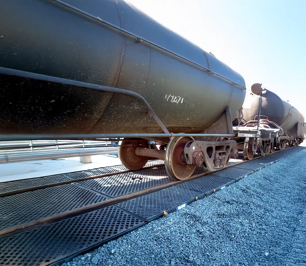 poly railcar track pan