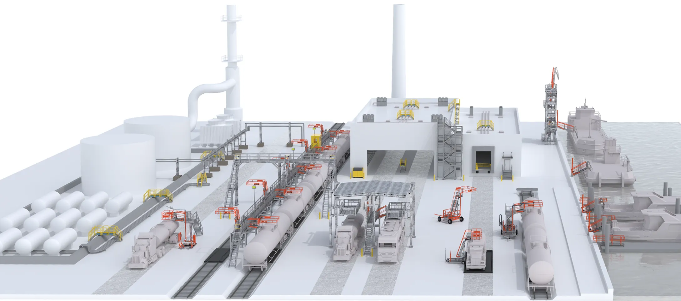 Full Facility Refinery Terminal Render