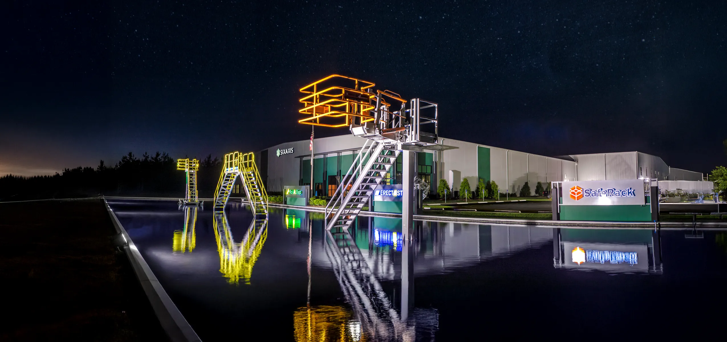 Sixaxis manufacturing facility night