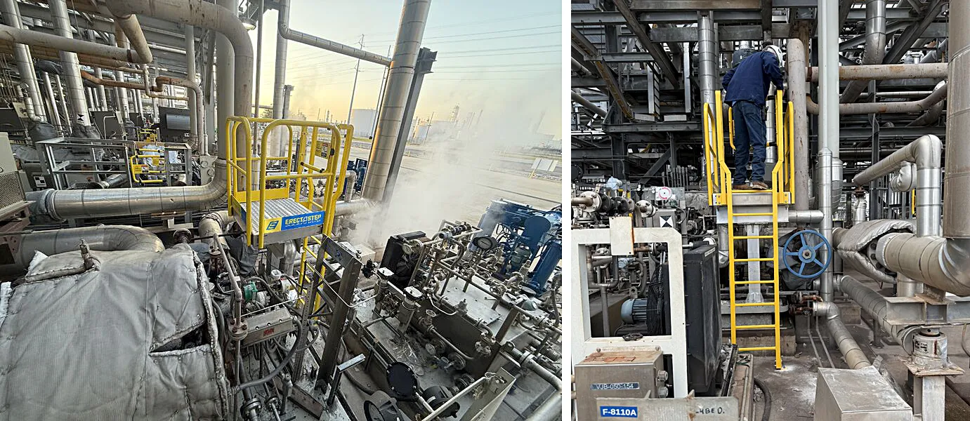 Ladder Platform Install - Valve Access at Gulf Coast Petrochemical Facility