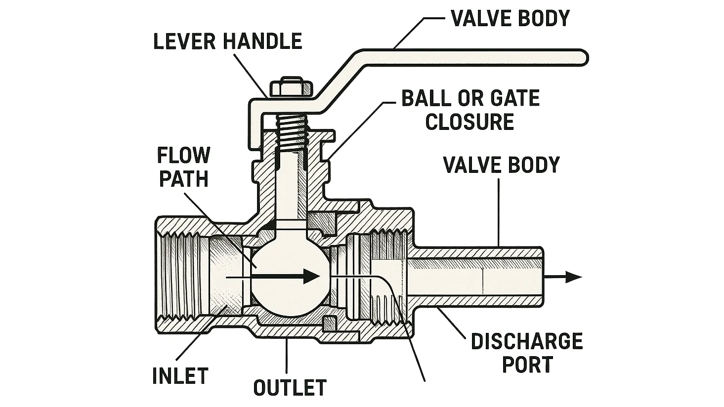 Test-Drain Valve-Lever Handle
