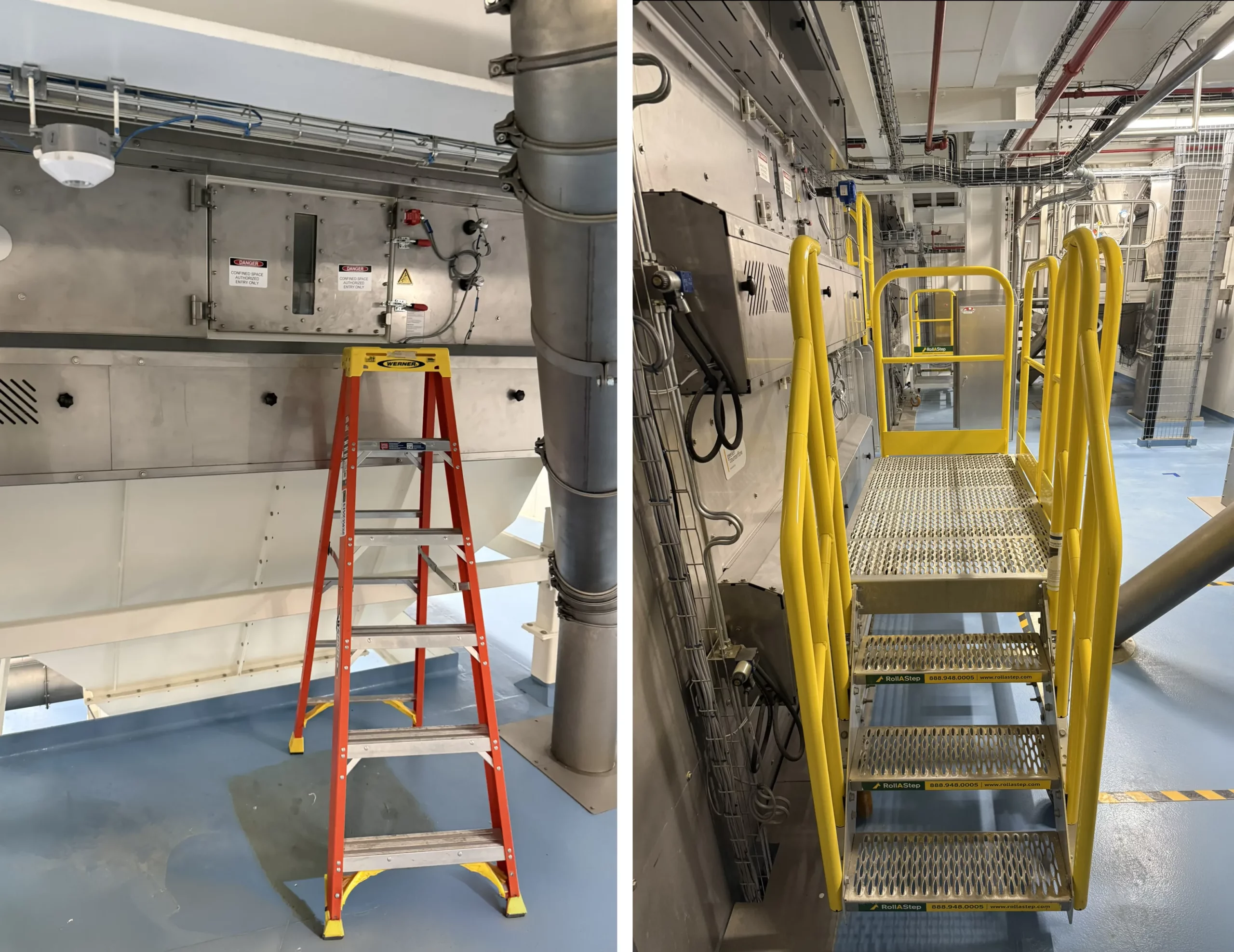 RollaStep MP Series Replaces Step Ladders at Pet Food Manufacturing Facility